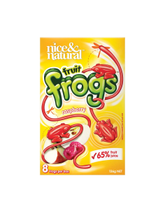 Nice & Natural Grenouilles de fruits framboise 8 pack 136g x 12