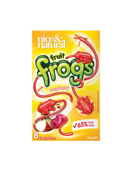 Nice & Natural Fruit Frogs Raspberry 8 Pack 136g x 12