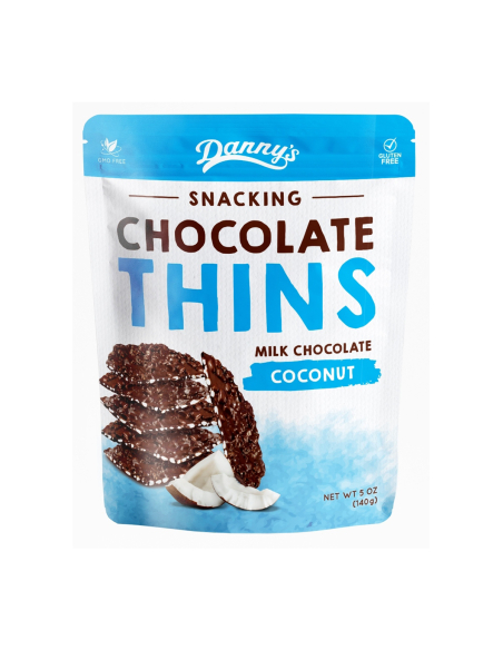 Dannys Chocolate Thins Coconut 140g x 12