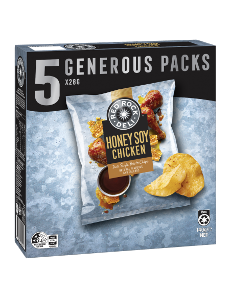 Red Rock Deli Honey Soy Chicken 28g 5 Pack x 1