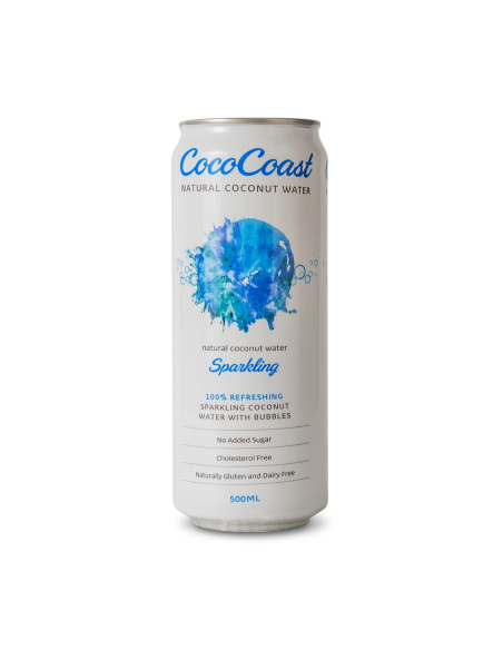 Coco Coast Sparkling Natural Coconut Water 500ml x 24
