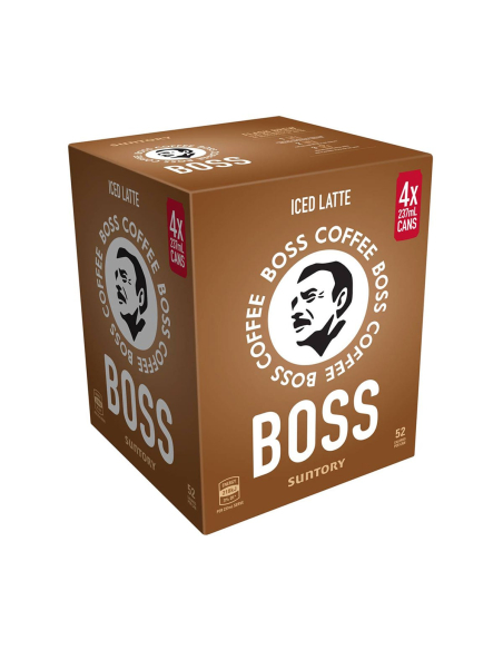 Boss Coffee Iced Latte 237ml 4 Pack x 6