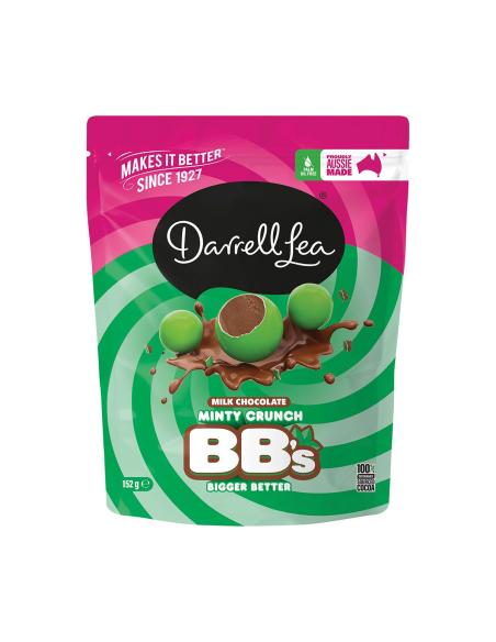 Darrell Lea lait de lait minty crunch boules 152g x 12
