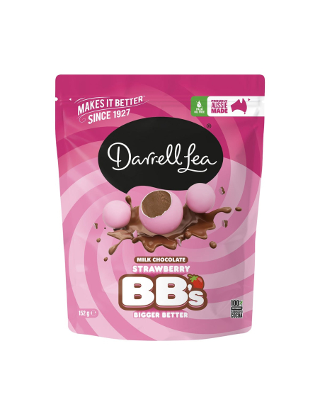 Darrell Lea Milk Chocolate Strawberry Balls 152g x 12