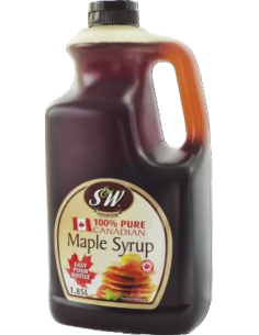 S & W MAPLE SIRUP 100% PURE CANADIAN 1.85LTR X 1
