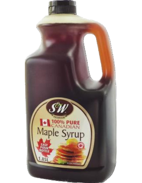 S&W Maple Syrup 100% Pure Canadian 1.85ltr x 1