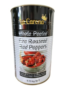 La Carona Poivrons Red Rôti Reminé entier 4.15kg x 1
