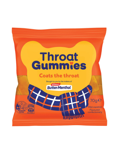 Butter Menthol Throat Gummies 70g x 12