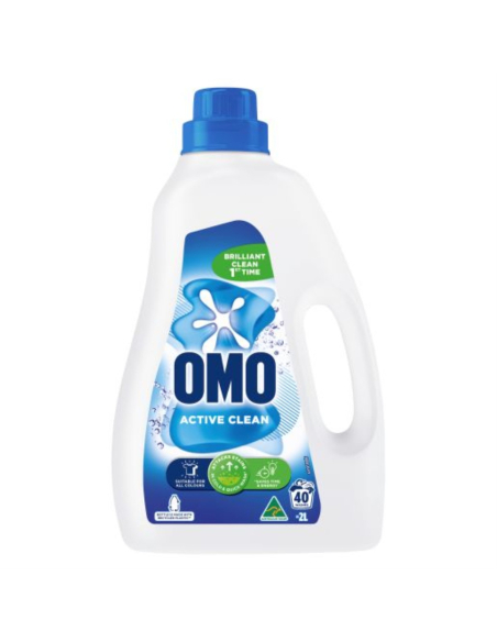 Omo Front & Top Active Clean Wäsche-Flüssigkeit 2ltr x 1