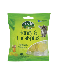 Aussie Drops ユーカリと蜂蜜滴60g×10