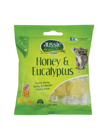 Aussie Drops Eucalyptus And Honey Drops 60g x 10