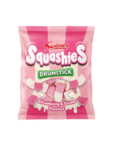 Swizzels Squashies Strawberry & Cream Drumstick 140g x 12