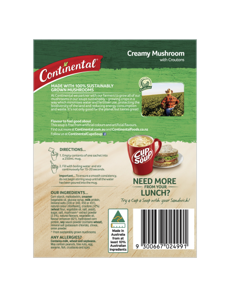 Continental Cup-A-Soup cremoso 2 Serve 50g x 1 Continental Cup-A-Soup cremoso 2 Serve 50g x 1