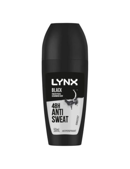 Lynx Rouleau noir sur le déodorant 50ml x 6