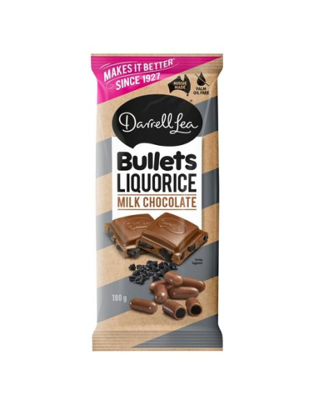 Blocco pallottolo di Darrell Lea Liquirizia 180g x 17