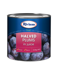 Riviana Les prunes ont été réduites de moitié dans le jus de 2,6 kg x 1