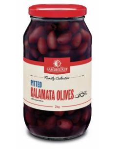 Sandhurst Olives Kalamata Pitted Glass 2kg x 1