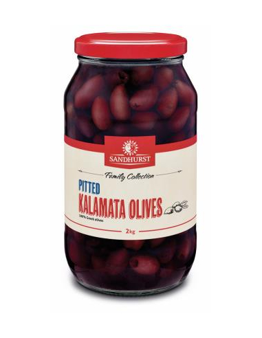 Sandhurst Olives Kalamata Pitted Glass 2Kg x 1