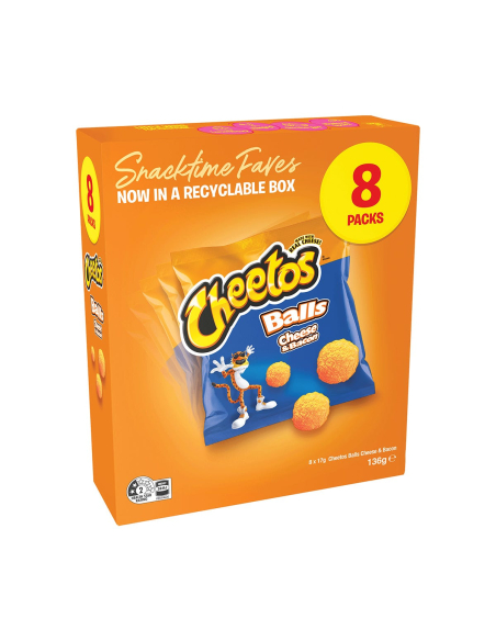 Cheetos 奶酪和培根球8包136g x 1