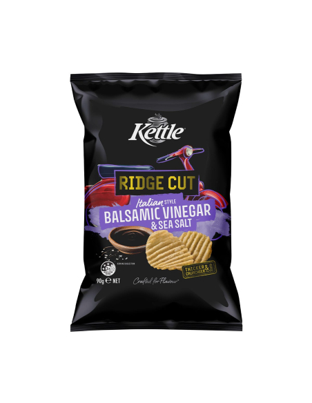 Kettle Ridge Cut Balsamic Vinegar & Sea Salt 90g x 12