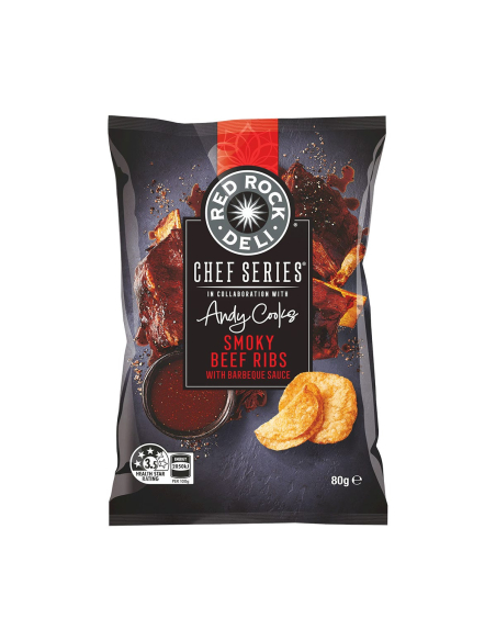 Red Rock Deli Côtes de boeuf enfumées avec sauce barbecue 80g x 12