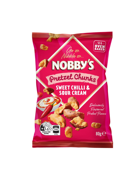 Nobbys Pretzel dolce peperoncino e panna acida 80g x 10