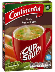Continental Serdeczny groch i szynkę Cup-zupa 2 serwuje 52g x 1