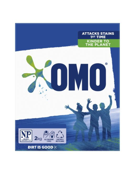 Omo Front & Top Active Laundry Powder 2kg x 1 Omo Front & Top Active Laundry Powder 2kg x 1
