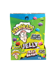 Warheads Sour Jelly Beans 45g x 12