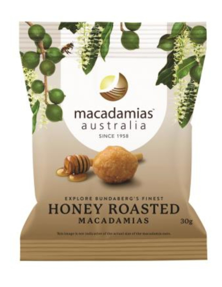 Macadamias Australia Macadamia nueces miel asada 30g x 8