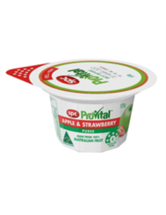 Spc Paquete de bocadillos provital Apple y puré de fresa 120 g x 24