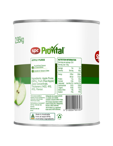 Spc Puree Provital Apple 2.95kg x 1