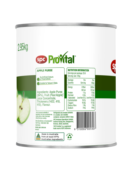 Spc Puree Provital Apple 2.95kg x 1