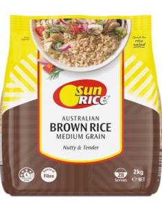 Sunrice Ryż brązowy średnie ziarno 2 kg x 1