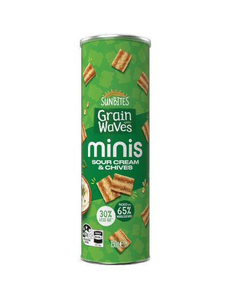 Grain Waves Minis Sour Cream & Chives Can 150g x 1