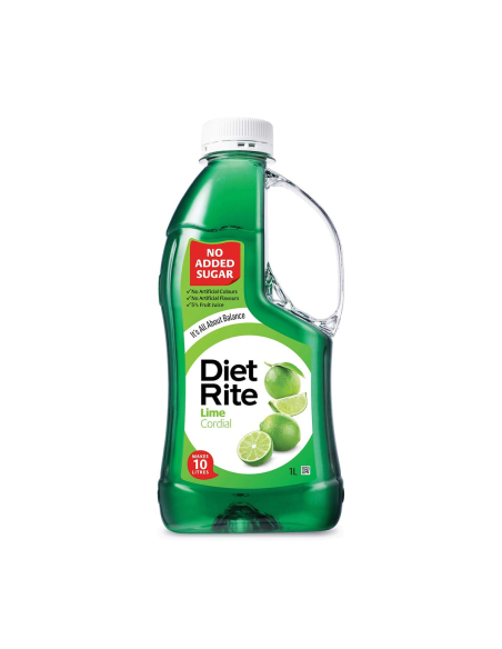Diet Rite Lime corde 1LTR x 6