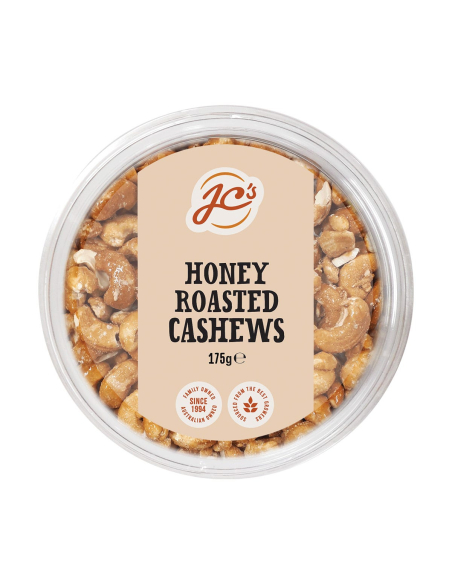 Jc's Cashews Honey Roasted Tub 175g x 12
