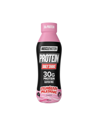 Muscle Nation Protein Strawberry Milkshake 400ml x 6