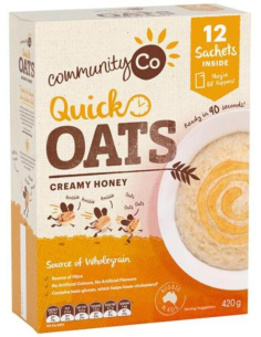 Community Co Miel cremosa avena rápida 420 g x 6