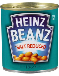Heinz Gebakken bonen zout verminderde ringtop 220 g x 1