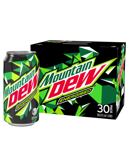 Mountain Dew Citrus Energised Soft Drink 375ml x 30