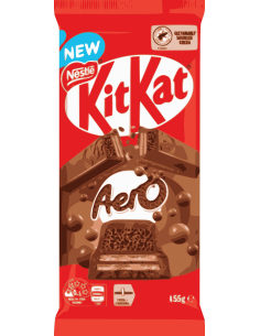 Nestle Kit Kat Schokoladen-Aero-Milchschokolade 155g x 13