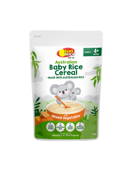 Sunrice Céréales de riz bébé avec légumes mélangés 125g x 1