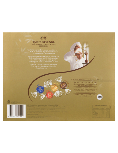 Lindt Scatola regalo a sfera Assorted Lindor 235G x 1 Lindt Scatola regalo a sfera Assorted Lindor 235G x 1