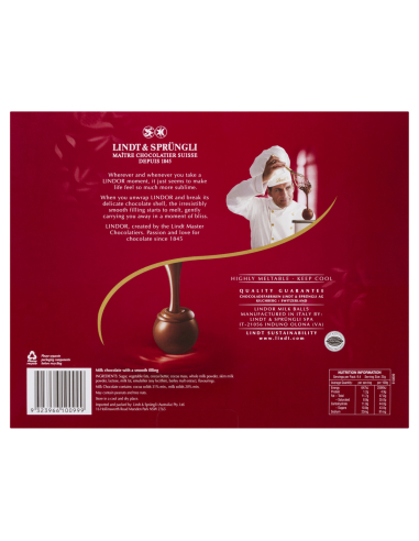 Lindt Lindor Bälle Milch Geschenkbox 235g x 1