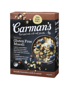 Carmans Deluxe面筋免费水果Muesli 400g x 1