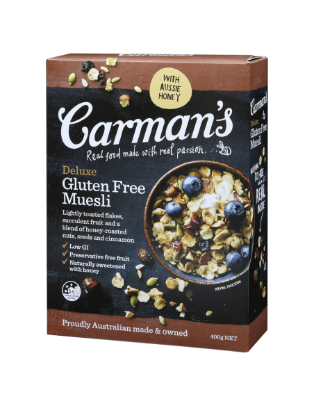 Carmans Deluxeグルテンフリーフルーツミューズリー400g x 1