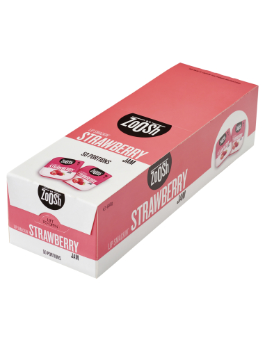 Zoosh Erdbeermarmelade-Portionen Pack 50 jeweils 13,6g Gesamt 680g x 1