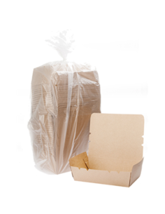 Detpak Lunchbox Medium Bruin met venster 50 Pack X 1