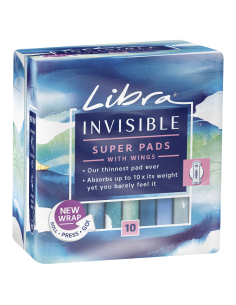 Libra Pads Invisible Super 10 Pack x 1